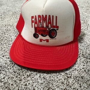 Farmall Red and Cream Tractor Cap